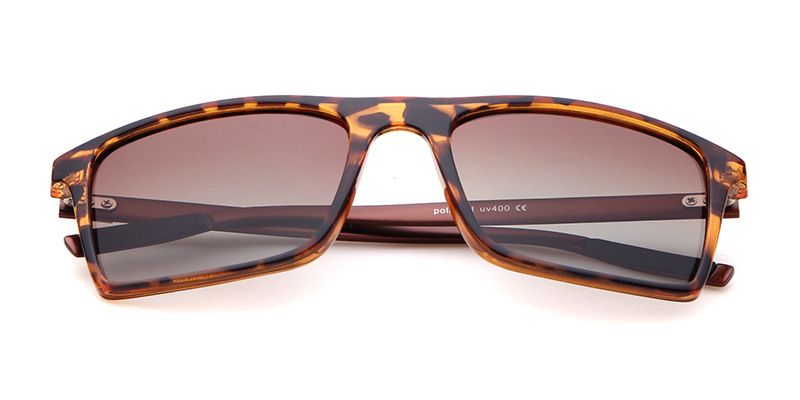 Polarized sunglasses men's senior sense of large frame show face small summer UV protection_voghion.com