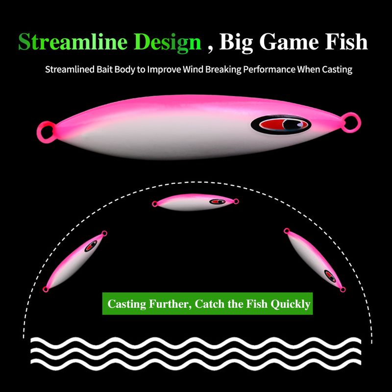 Deep Laser Luminous Slow Jigging Fast Sinking Lure Boat Sea Fishing Hairtail Jig Lead Fish_voghion.com