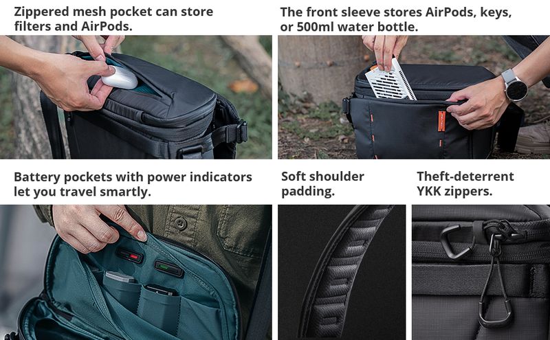 PGYTECH OneMo Sling 7L 11L Crossbody Camera For DSLR Mirrorless Cameras, Photography Bag For Men And Women Newest_voghion.com