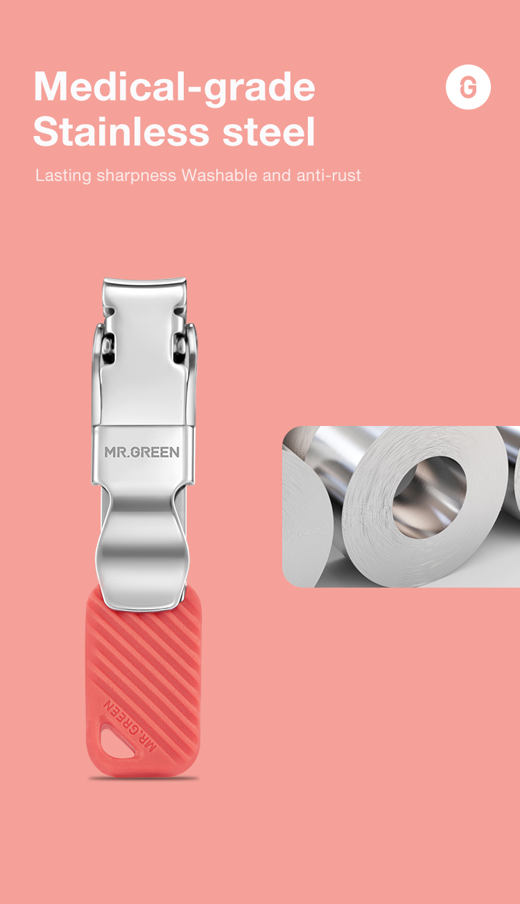 Nagel MR.GREEN Kompaktknipser, faltbar, Nagelschneider, Maniküre-Werkzeug, tragbar, Fingernagelknipser mit Schlüssel C_voghion.com