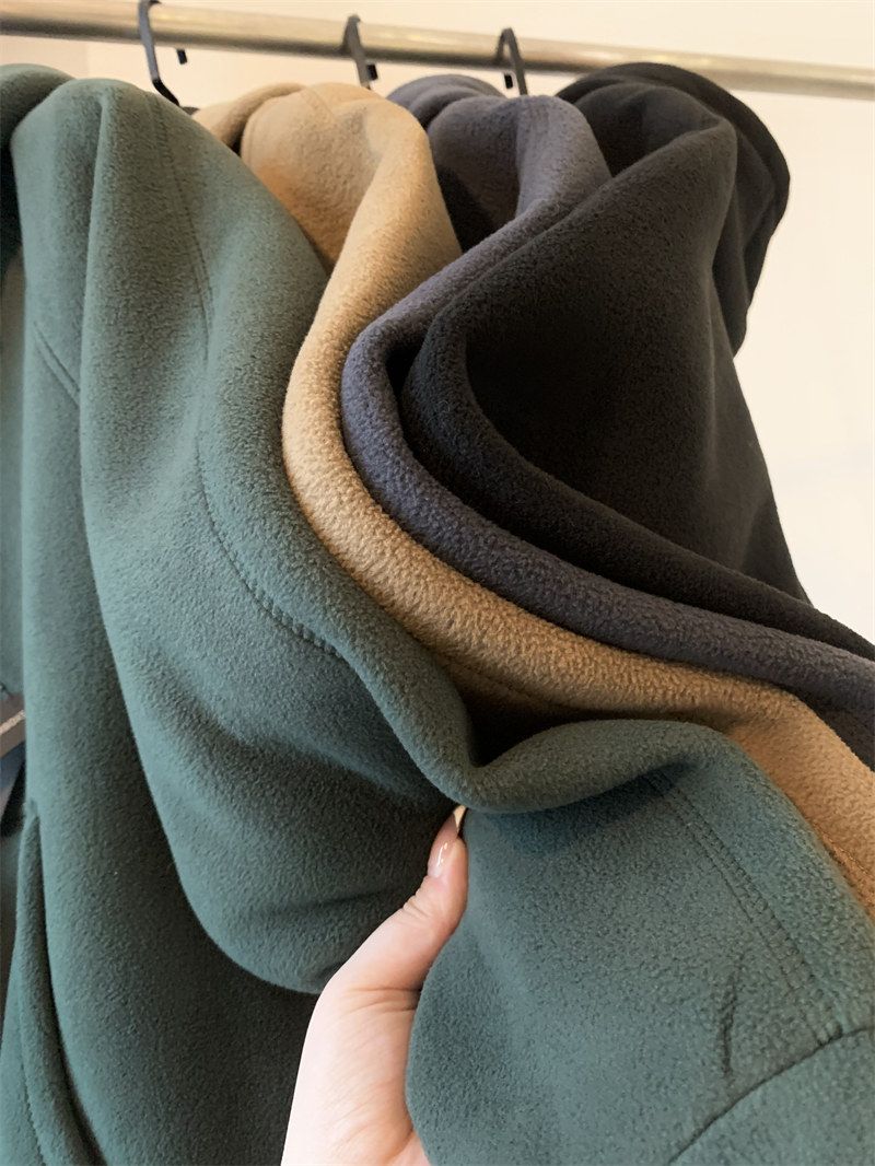 Giacca con cappuccio in pile pesante double face da uomo - Cappotto invernale in pile caldo per abbigliamento casual_voghion.com