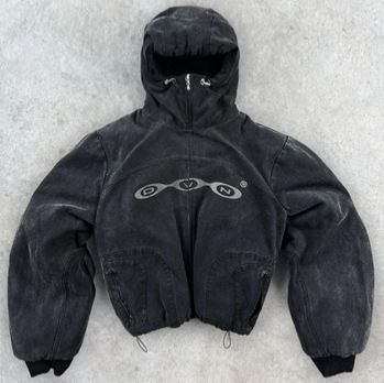 2025 Gesichtsbedeckung Reißverschluss Hoodie Cool Internet Celebrity Kapuzenjacke DVN Englisch New Style Top Jacke_voghion.com