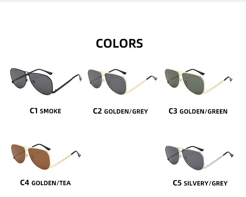 New Style Metal Frame Hollow Double Beam Low Foot Frog Mirror Sun Protection Sunshade Sunglasses E Commerce Sunglasses_voghion.com
