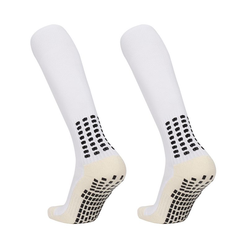 Herrensocken mit zwei Wölfen, gepunktete Socken, rutschfeste Herren-Fußballsocken, mittlere Röhre, lange Röhre, dickes Deodorant, verschleißfeste Sportsocken mit Handtuchunterseite_voghion.com