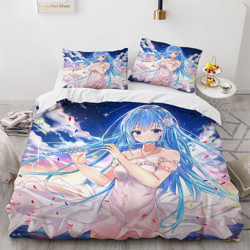 Three for making anime bedding, 3D digital printing, four piece set_voghion.com