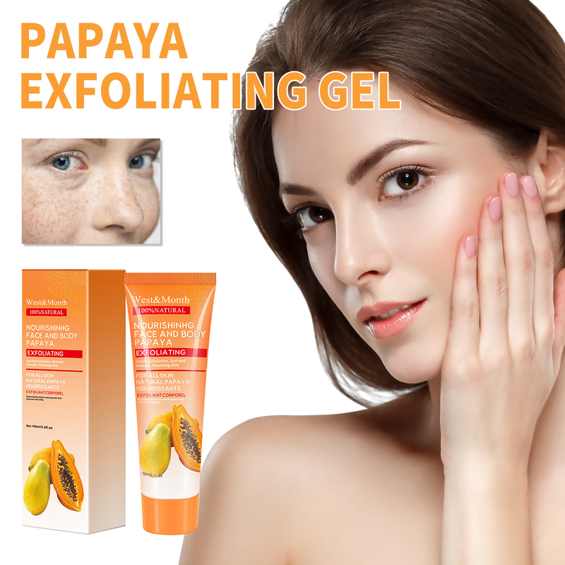 West&Month papaya cleansing cutin rengör milt cutin, återfuktar huden, ljusar upp och öm hudgelé_voghion.com