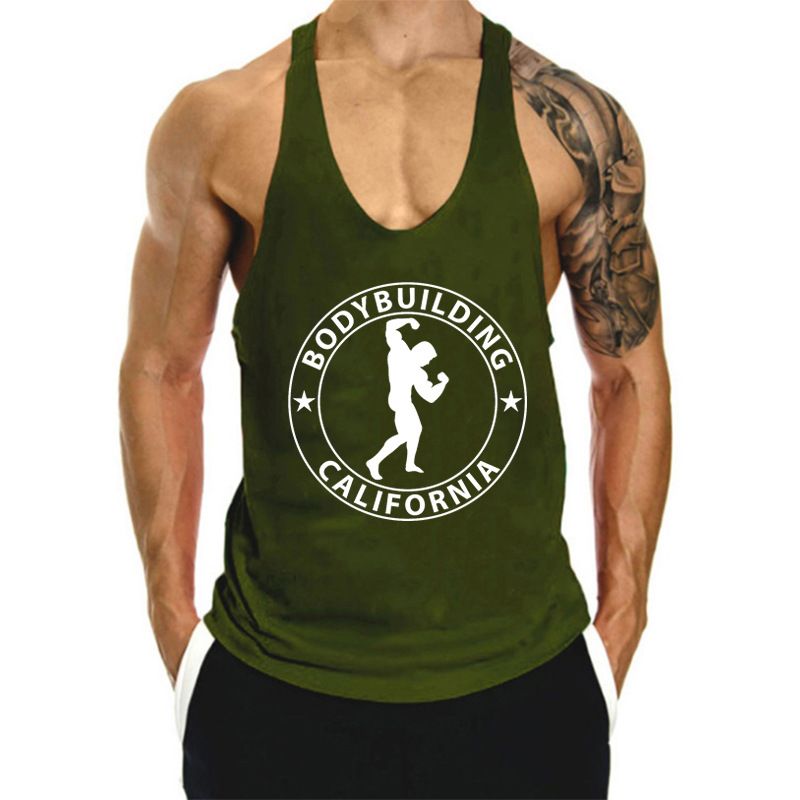 Chaleco deportivo holgado de algodón con cuello en V profundo para hombre, ideal para correr y hacer ejercicio en interiores._voghion.com