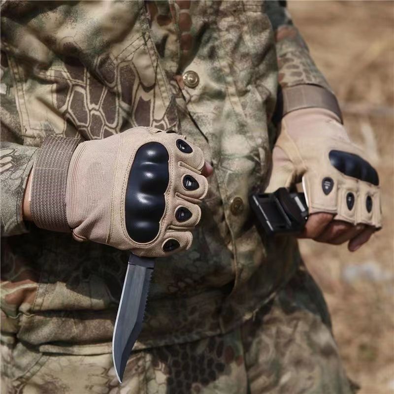 Guanti tattici da uomo, antiscivolo, antitaglio, resistenti all'usura, Blackhawk, mezze dita, per autodifesa, combattimento, alpinismo_voghion.com