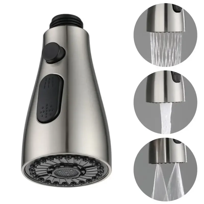 Robinet de cuisine extractible avec buse de pulvérisation 3 modes, ABS, économie d'eau, pour lavabo, salle de bain, douche, pour connexion 1/2"_voghion.com