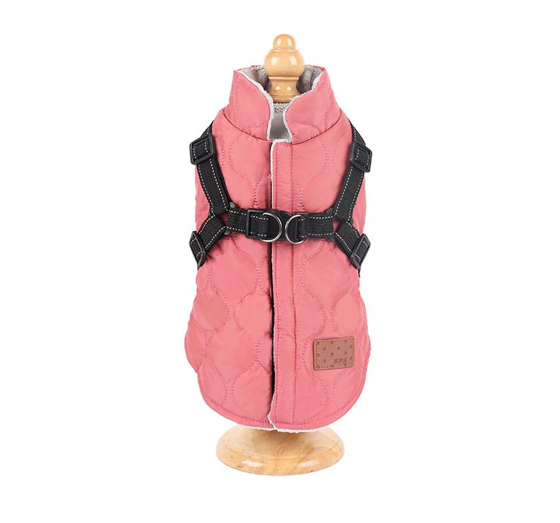 Nouveaux vêtements pour animaux de compagnie automne et hiver, manteau en coton épais, gilet de traction pour petit chien de deux pieds_voghion.com