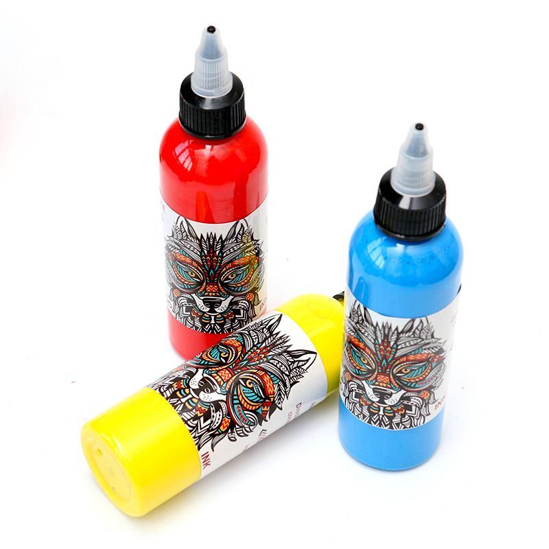 120 ml 14 Farben Wolfskopf Tattoofarbe_voghion.com