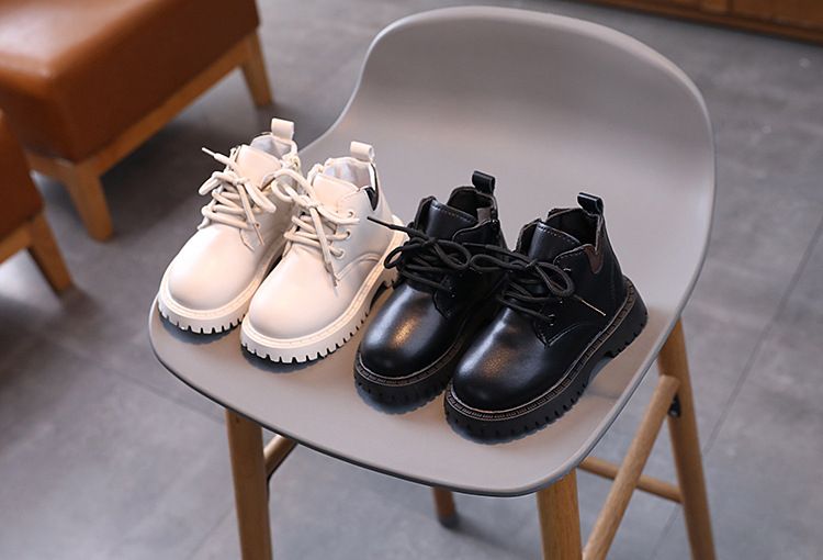 Children's Martin boots 2024 autumn and winter new item, simple boys' short boots, little British style girls' leather_voghion.com