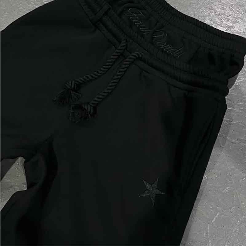 Men's Clothing Fashion Men's And Women's Same Style Trendy Brand Trousers Two Piece Trousers Loose Drawstring Trousers Embroidery_voghion.com