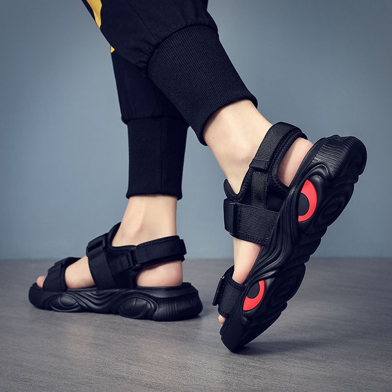 Sapatos masculinos plus size respiráveis antiderrapantes sapatos de praia casuais sandálias de plataforma abertas da nova tendência masculina_voghion.com