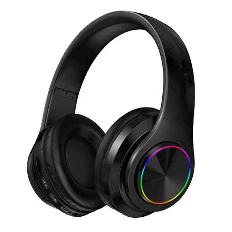 Cuffie intelligenti B39 BT, cuffie sportive pieghevoli UV, cuffie wireless over-ear, cuffie stereo luminose_voghion.com