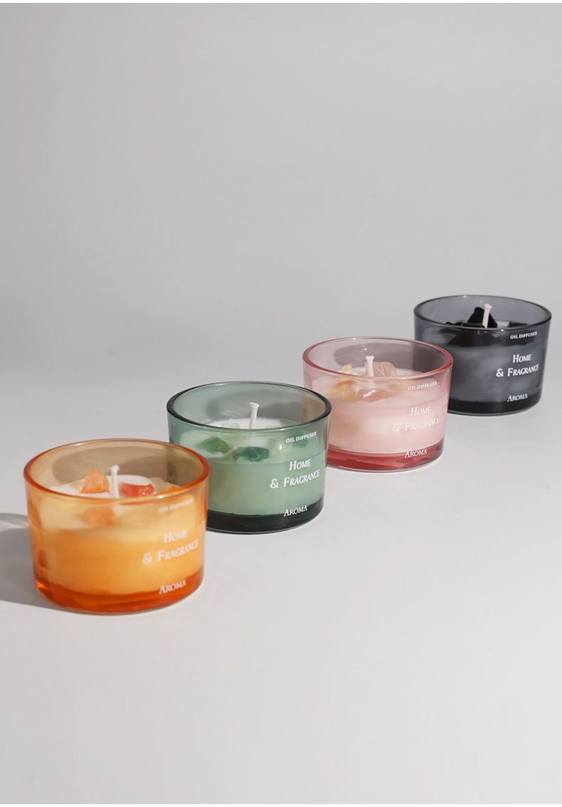 Candles Macaron Color Scented Candle Gift Set Premium Soy Wax Candles In Crystal Cup Adorable Home Decor Wedding Favor With Long Lasting Fragrance_voghion.com