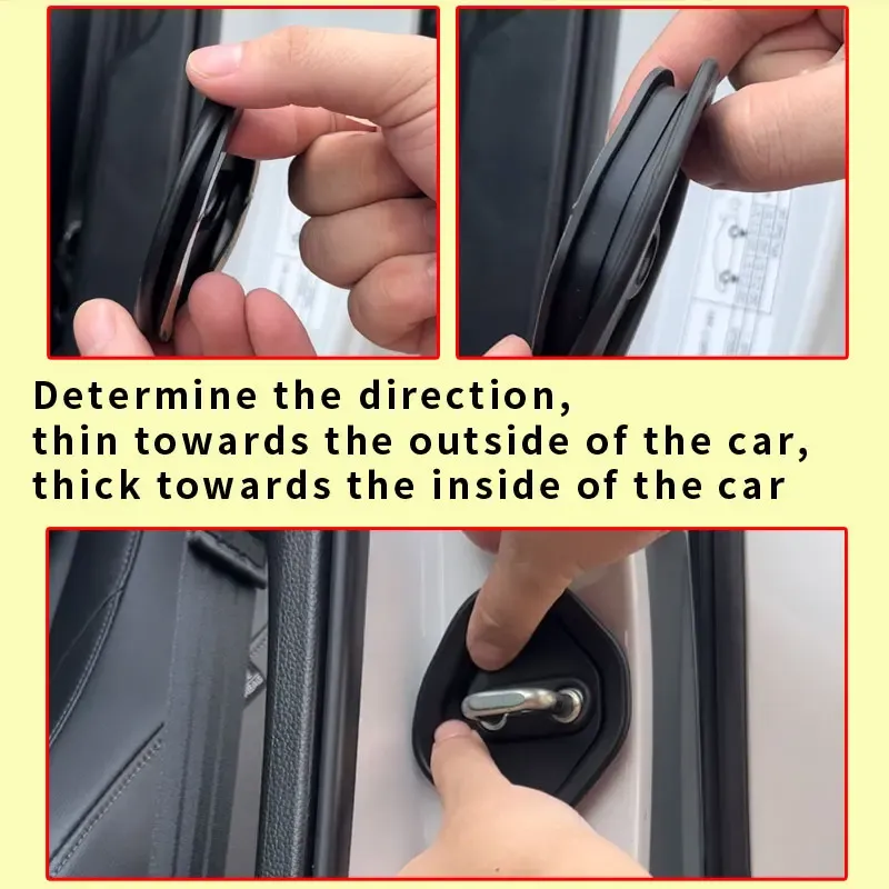 Silice Gel Car Door Lock Protective Cover Emblems Case Stainless Steel Decoration For GEELY Monjaro 2024 2023 2022_voghion.com
