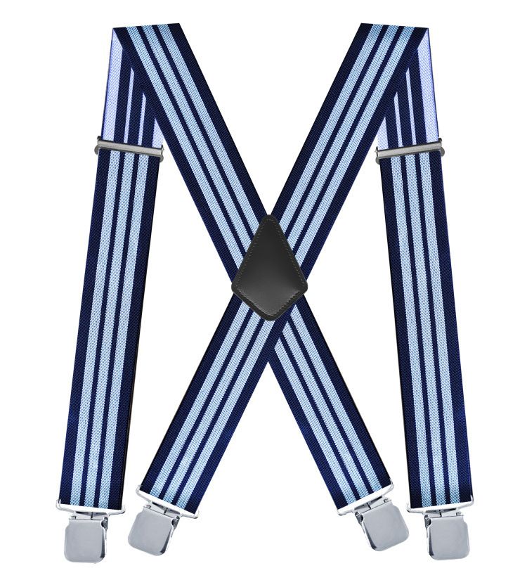 VOOTHOST Heavy Duty Big Size Suspenders For Men Work Outdoor Wide X Back 4 Strong Clips Adjustable Elastic Trouser Braces Straps F0217_voghion.com