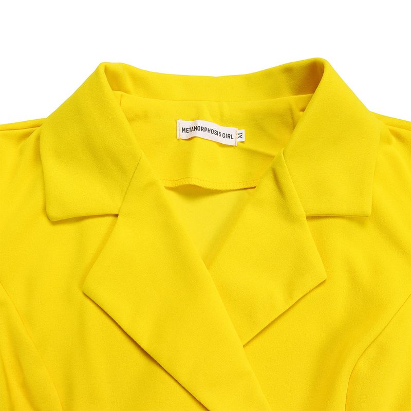 Vêtements pour femmes taille haute mode taille taille plissée couture mi-longue robe de costume_voghion.com