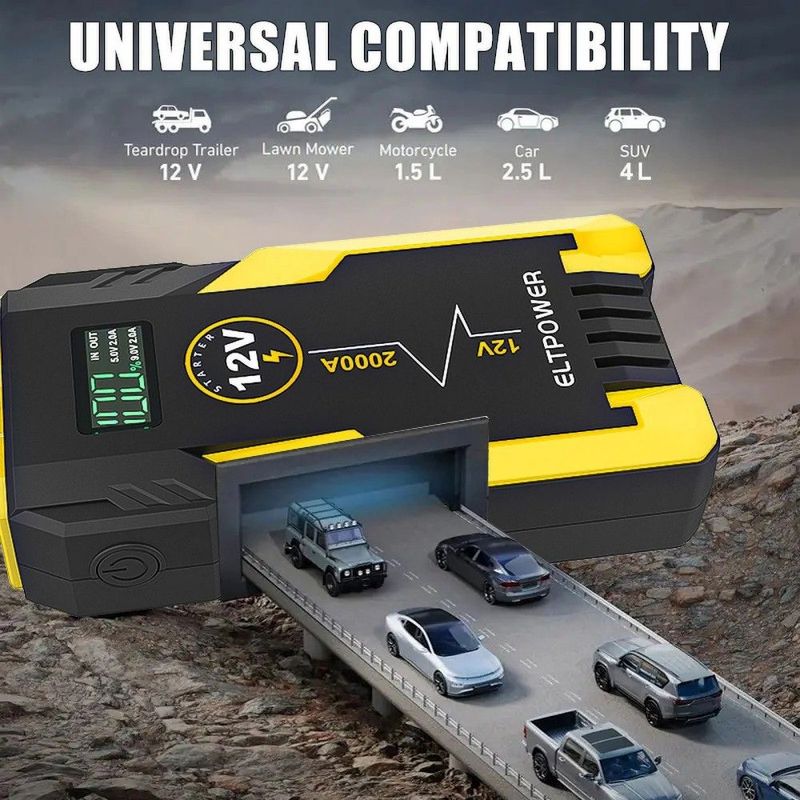 ET05 2000A Car Portable Jump Starter,Yellow_voghion.com