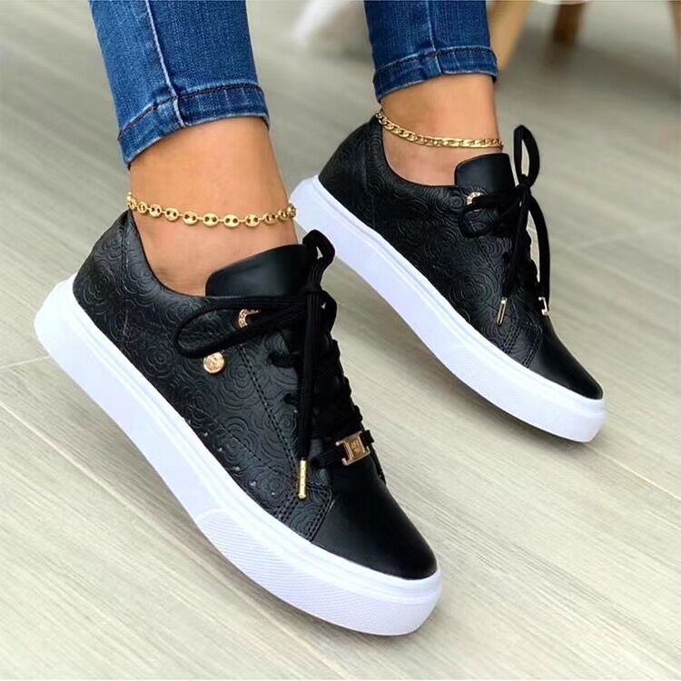 Nieuwe casual ronde kop dikke onderkant voorkant veterschoenen mode comfortabele sneakers_voghion.com