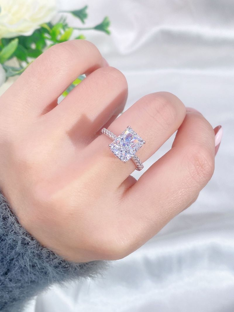 S Reines Silber 8A Zirkon Vier Krallen Zucker Weiß Eis Blume Schliff Hoher Kohlenstoffgehalt Mosang Diamant Ehering_voghion.com