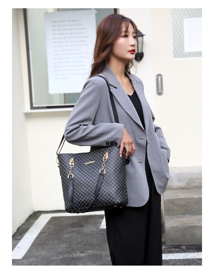 Ensemble de sacs à main pour femme - Sac fourre-tout et sac à bandoulière grande capacité avec imprimé élégant (ensemble assorti mère-fille)_voghion.com