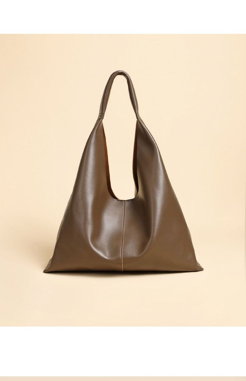 Semplice borsa a tracolla in pelle bovina 2024 nuova borsa morbida sottobraccio, borsa grande in pelle da donna_voghion.com