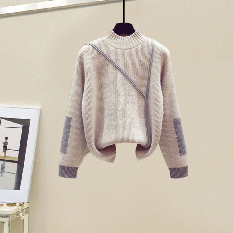 Damenbekleidung Herbst Neue Retro Nische Langarmpullover Damen Vielseitiger Wollrock Zweiteiliger Anzug Winter_voghion.com