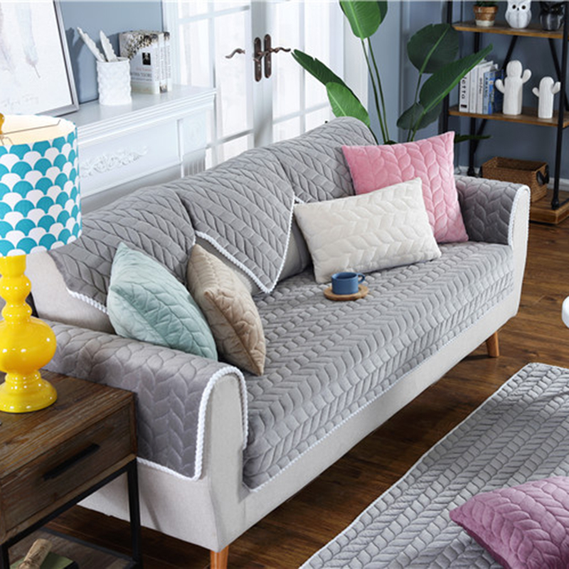 Myk sofa Sofa deksel Sklibestandig teppe Teppe Pute Gulvmatte Hjem setepute_voghion.com
