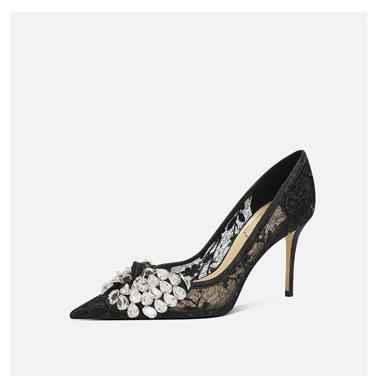 Nouvelles chaussures à talons hauts à bout pointu et à lacets, élégantes et à la mode, style décontracté et décontracté_voghion.com