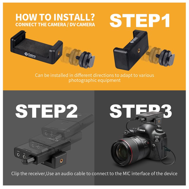 DV UHF Wireless Lavalier/Handheld Microphone, Multi-Band Selectable, for DSLR Camera Live Interview Record,_voghion.com