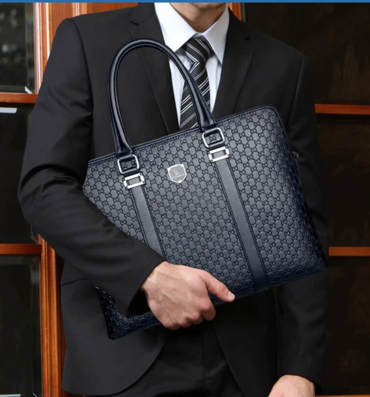 Borsa da lavoro, valigetta a doppio strato, portadocumenti A4 multifunzione per computer per il tempo libero, borsa ufficiale, borsa da uomo alla moda_voghion.com