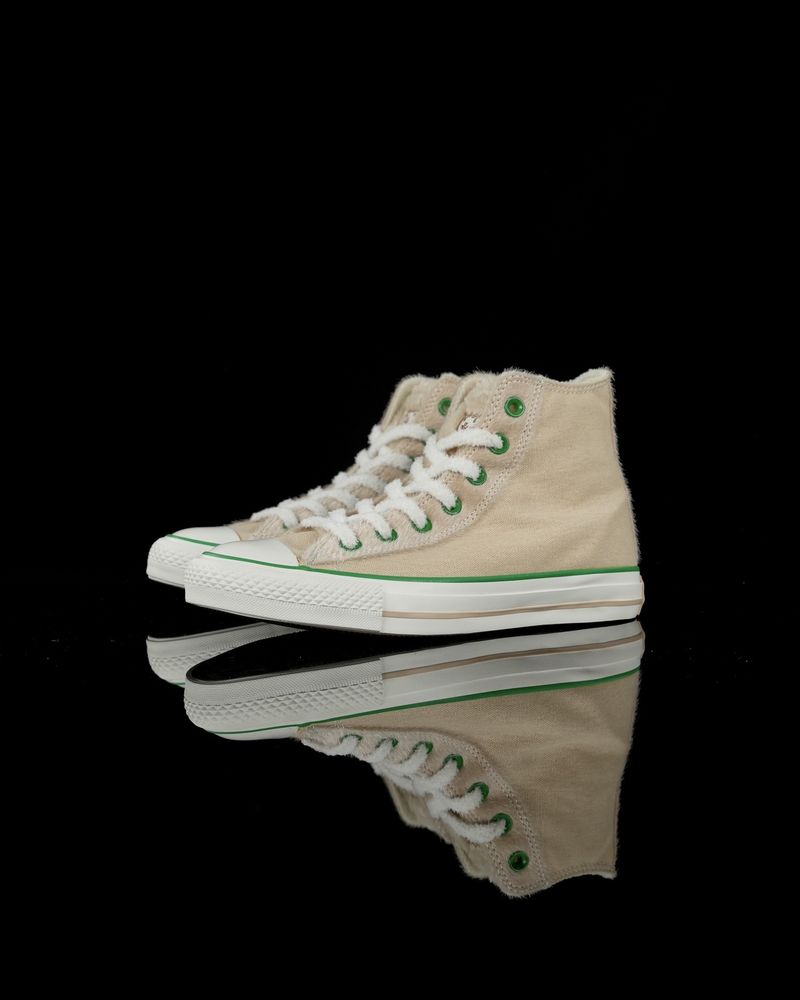 Tênis casual masculino e feminino Zoo, cano alto, caramelo, creme, café, outono/inverno 2024, anos 70_voghion.com