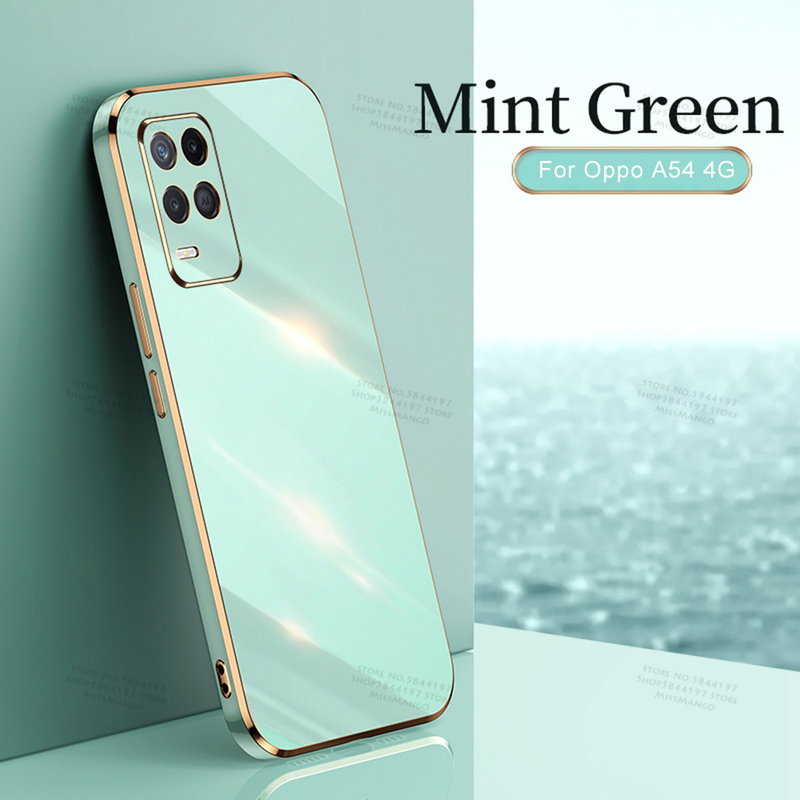 Luxury Electroplated Cover Case For Oppo A54 6.51inch Soft Silicone Camera Lens Protection For Oppo_voghion.com