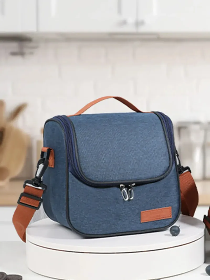 Fashion Cooler Bag Zipper Lunch Insulated With Adjustable Shoulder Strap Suitable For Office Work School Camping 250318l_voghion.com