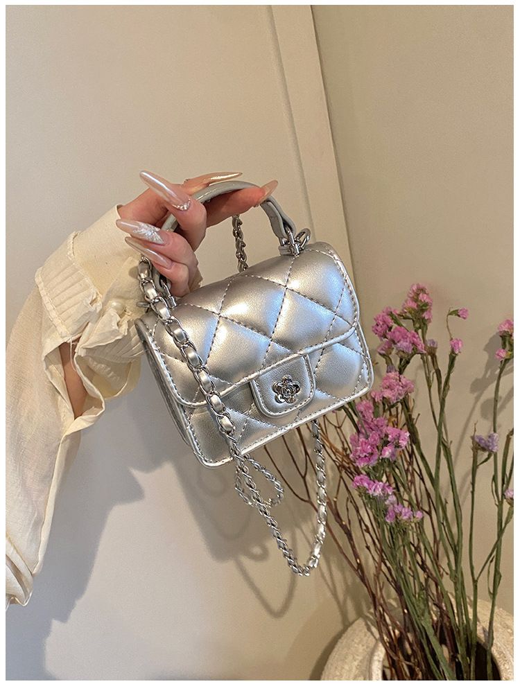 2024. aasta kevad, uus väike aromaatne stiil, mood mini laste vanematele mõeldud aksessuaarid käeshoitav kett Crossbody kott_voghion.com