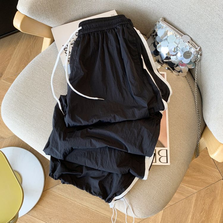 Pantaloni sportivi casual da donna, estivi, con elastico in vita e coulisse, nuovi design, larghi e larghi._voghion.com