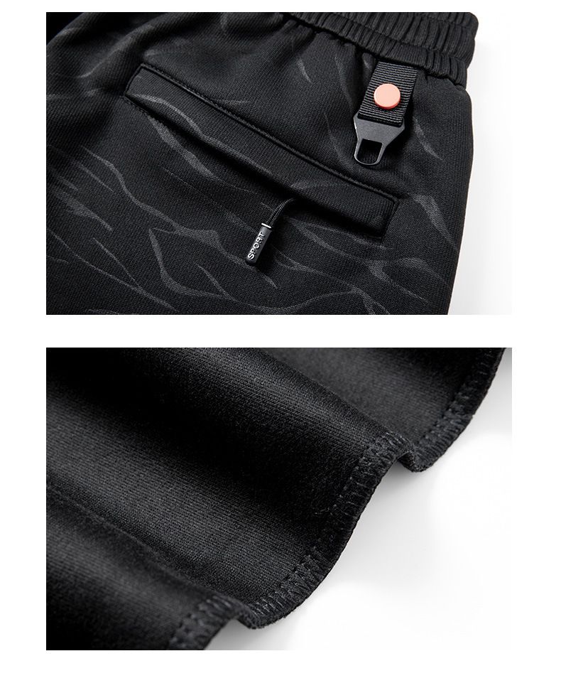 Men's High-Waisted Jogger Pants With Ribbed Cuffs - Stretch Bamboo Fiber Trousers For Spring & Fall (Black, Gray)_voghion.com