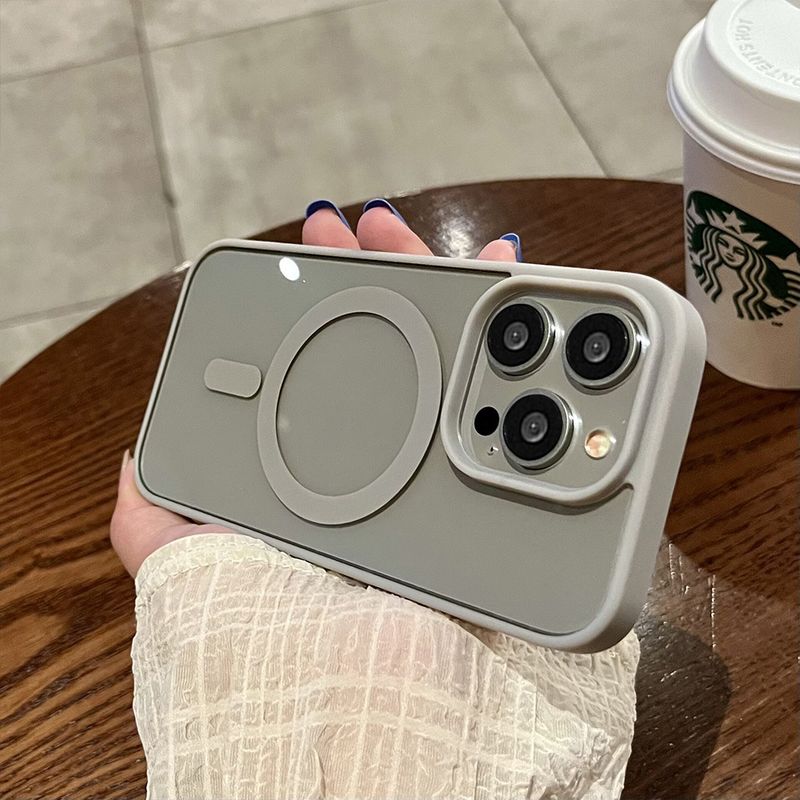 Funda magnética para teléfono con protección de lente y adhesivo suave anticaídas para iPhone 11, 12, 13, 14 y 15 Pro Max_voghion.com