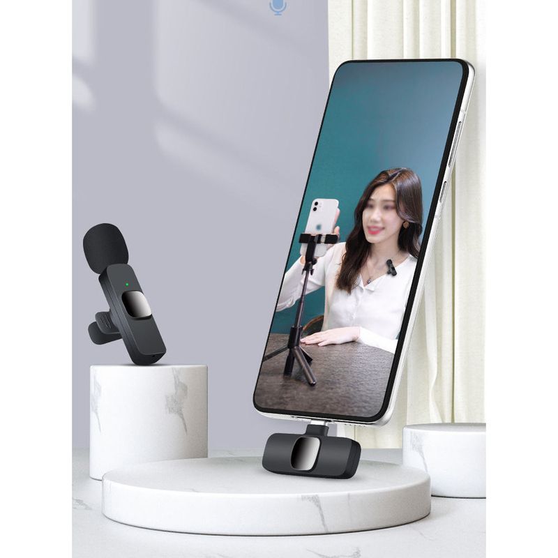 K9 Wireless, dediziertes Eins-zu-Zwei-Mikrofon für Live-Streaming und -Aufzeichnung, mobiles Lavalier-Mikrofon mit Geräuschunterdrückung für den Außenbereich_voghion.com