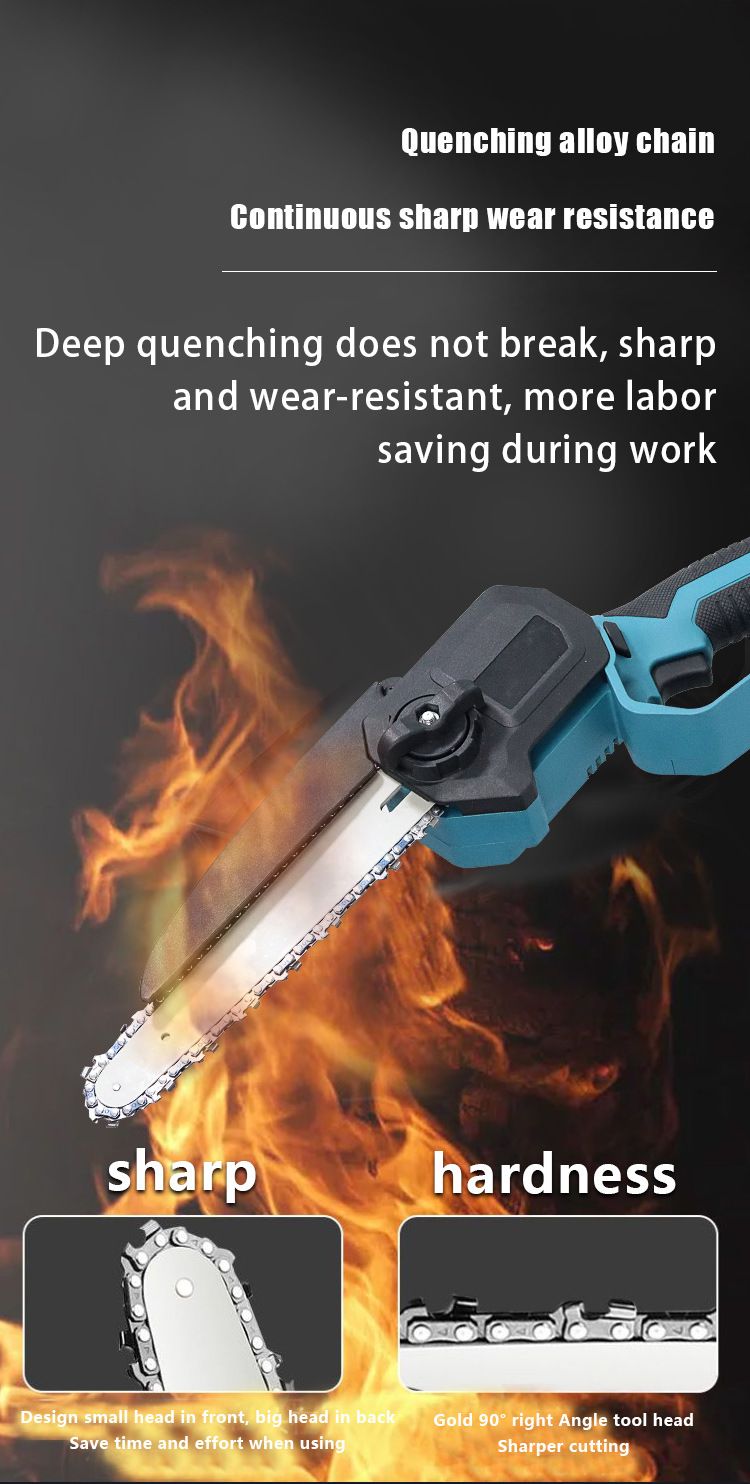 21V 8-Inch Cordless Brushless Chainsaw – Lightweight & Powerful For Tree Pruning, Wood Cutting & Garden Maintenance (Oil-Port Design)_voghion.com