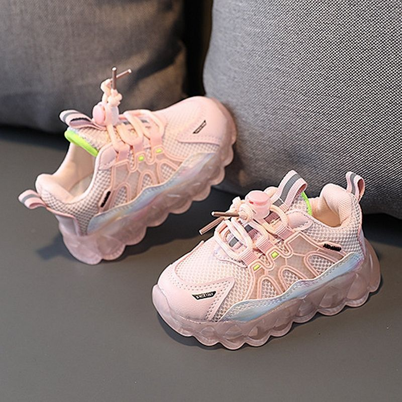Kinder Turnschuhe mit LED-Leuchten für Jungen und Mädchen, atmungsaktiv, Laufschuhe, Cartoon-Design, Tennisschuhe_voghion.com