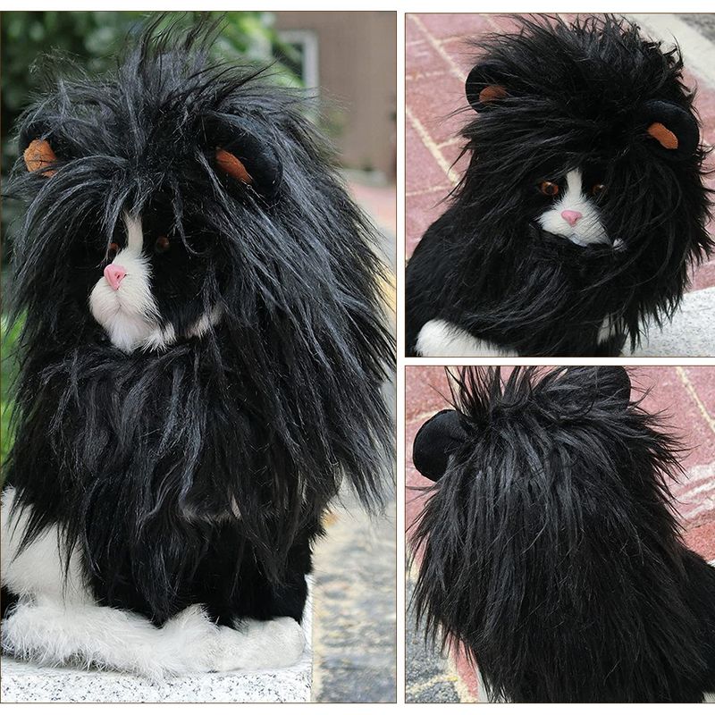 Copricapo Parrucca Cappello Animale Domestico Cane Cucciolo Gatto Costume Copricapo Leone_voghion.com