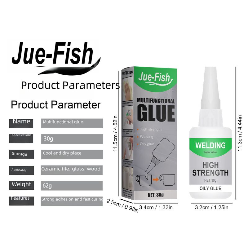 Jue-Fish Colla multifunzionale Legno Vetro Ceramica Speciale Trasparente Colla ad asciugatura rapida Colla universale impermeabile_voghion.com