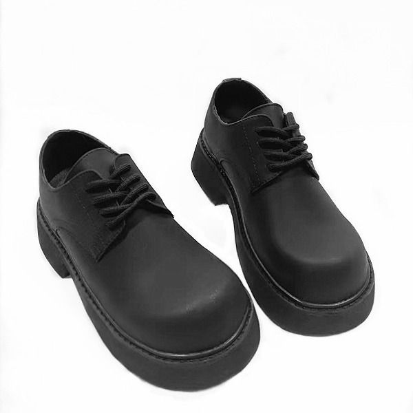 Big Head Derby With A Sense Of , Commuting Black Thick Soled Trendy For Men 2025 New Height Increasing Japanese_voghion.com