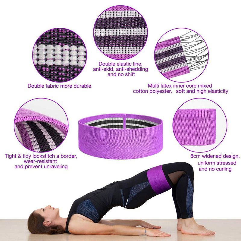 Weerstandsbanden Elastische weerstandsband Heup cirkelvormige expander Yoga Gym en fitness Rubber Perfect voor sporttraining thuis_voghion.com
