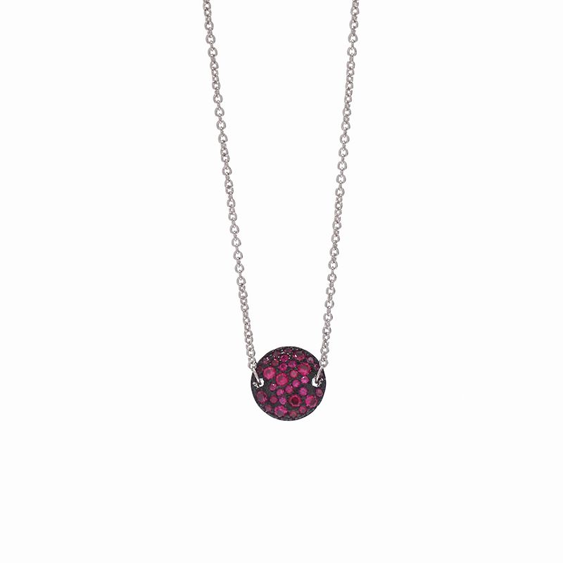 Collier court en diamant rond pour femme, bijou de style médiéval, style luxueux, pierres précieuses, couleur magnifique, style champignon, style rétro simple_voghion.com