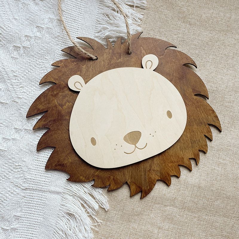 Wandbehang mit Löwenmotiv im nordischen Stil für Kinderzimmer, Heimdekoration im Cartoon-Stil, Baby-Foto-Requisiten_voghion.com