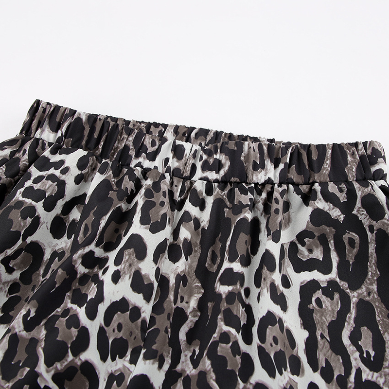 Damenhose mit weitem Bein und Leopardenmuster, lässige Hose, neues elastisches Band, locker._voghion.com